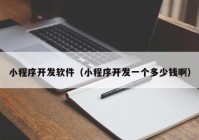 小程序開發(fā)軟件（小程序開發(fā)一個多少錢?。? /></a>
		</div>
		<div   id=
