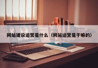 網(wǎng)站建設(shè)運(yùn)營(yíng)是什么（網(wǎng)站運(yùn)營(yíng)是干嘛的）